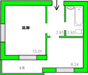 1-но ком. квар., 36 /15/7 м.кв28000у.е. в готовом доме!!!