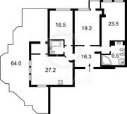 Видовая 3-х комнатная квартира с большой собственной терассой 64м
